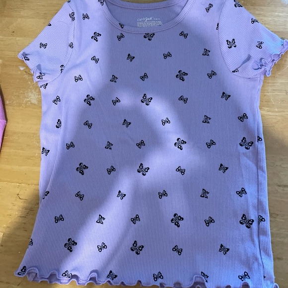 Cat & Jack Pink Ribbed Top - Picture 2 of 6